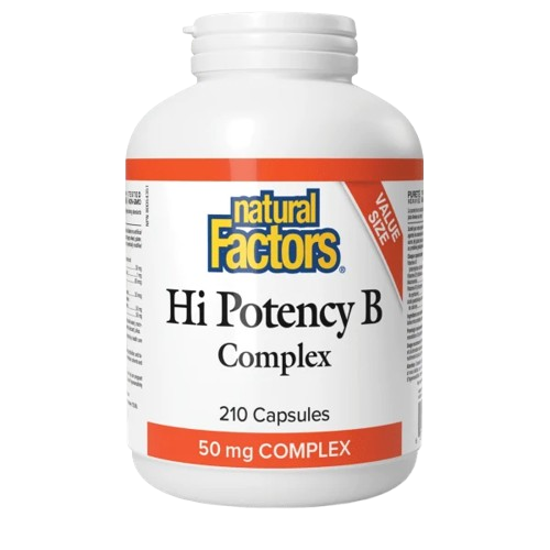 Natural Factors Hi Potency B Complex 50 mg, 210 Caps