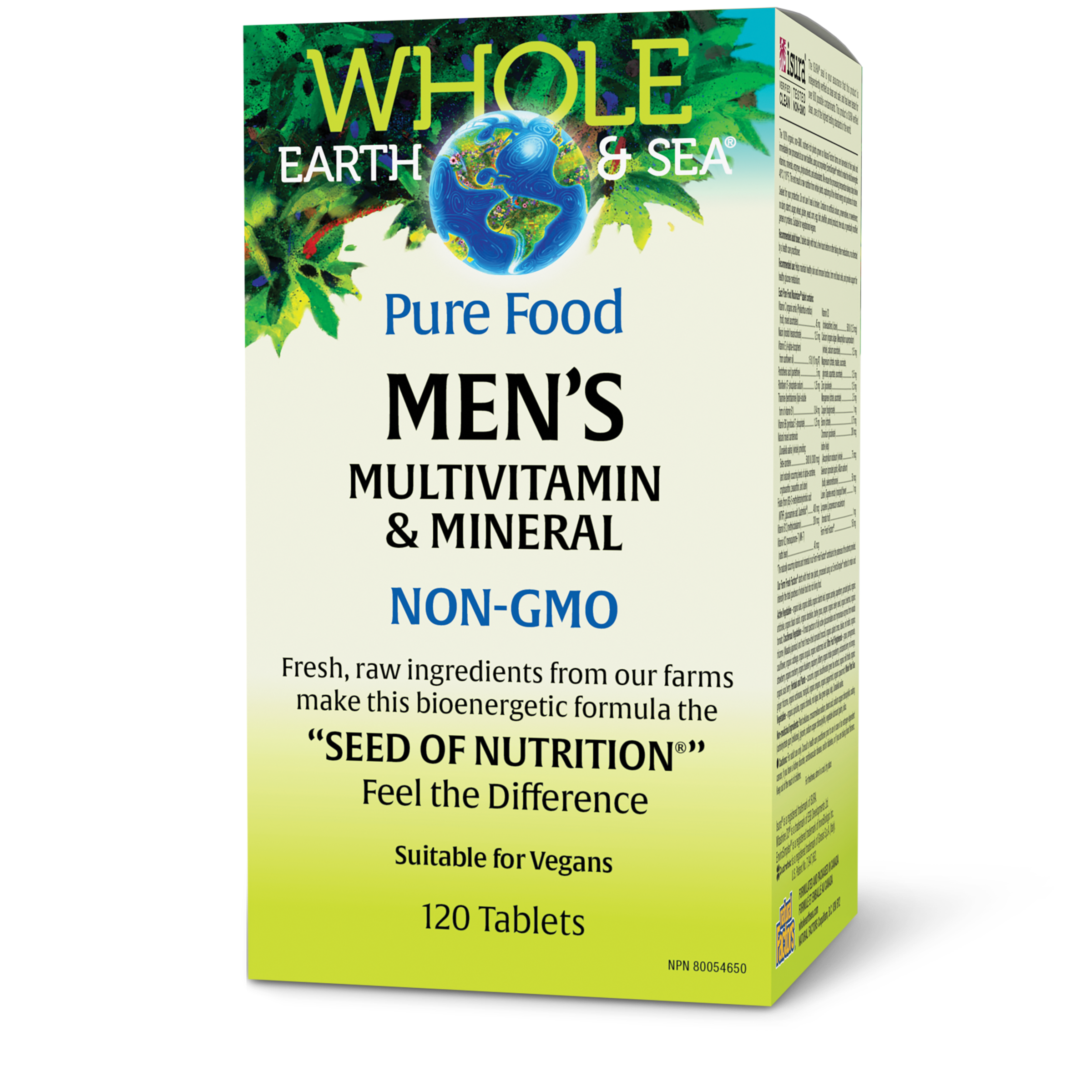 Whole Earth & Sea Pure Food Men's Multivitamin & Mineral, 120 tablets