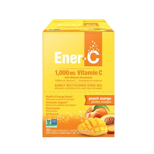 Ener-C Multivitamin Drink Mix – 1,000 mg Vitamin C, 30 Packets, Peach Mango