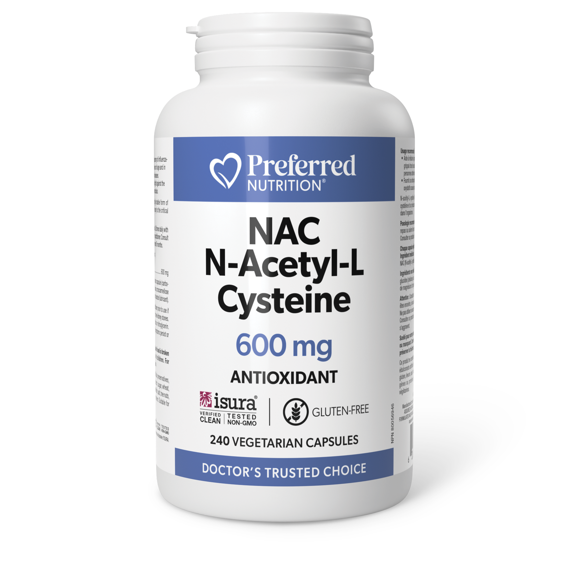 Preferred Nutrition NAC 600mg, 240 vcaps