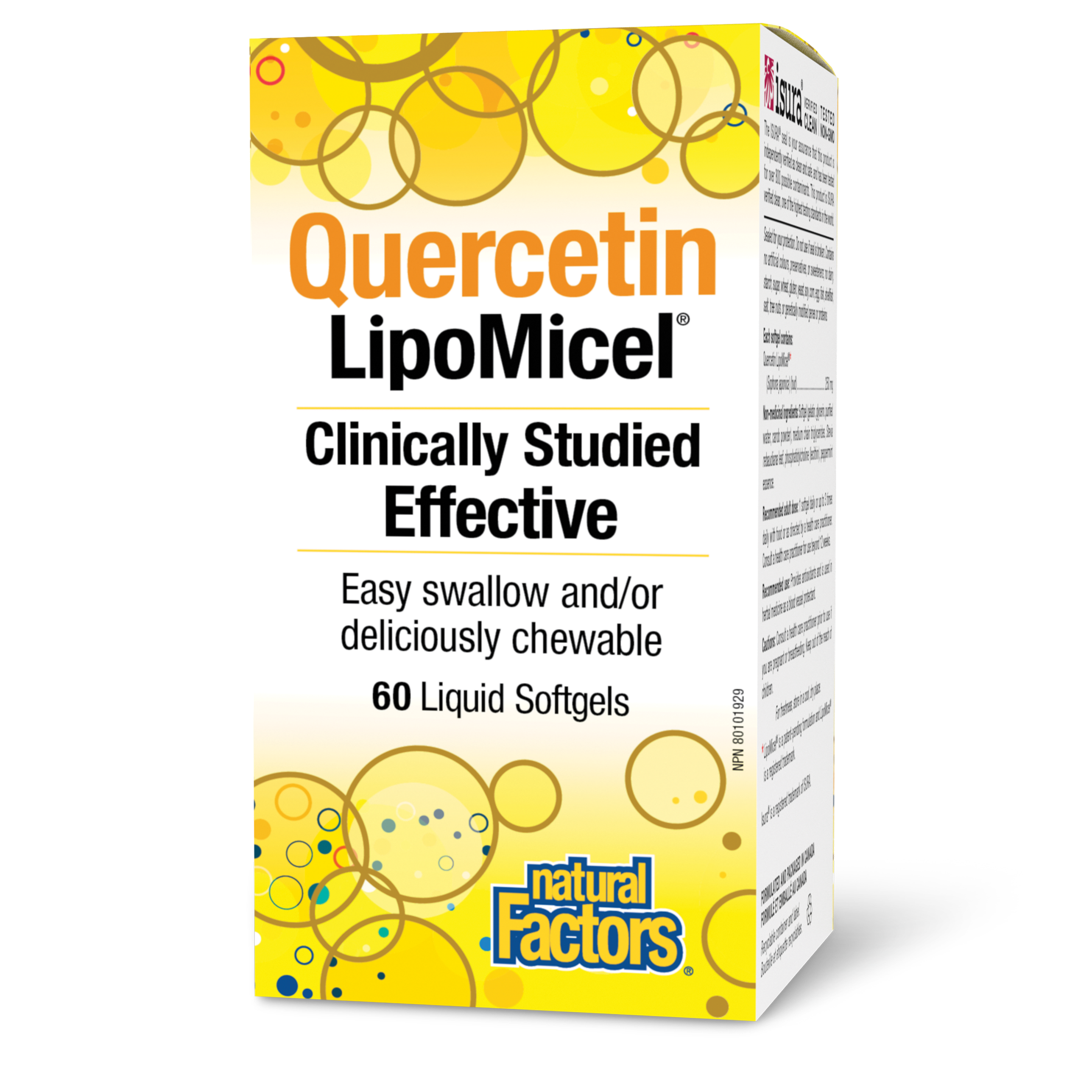 Natural Factors Quercetin Lipomicel, 60 sgls