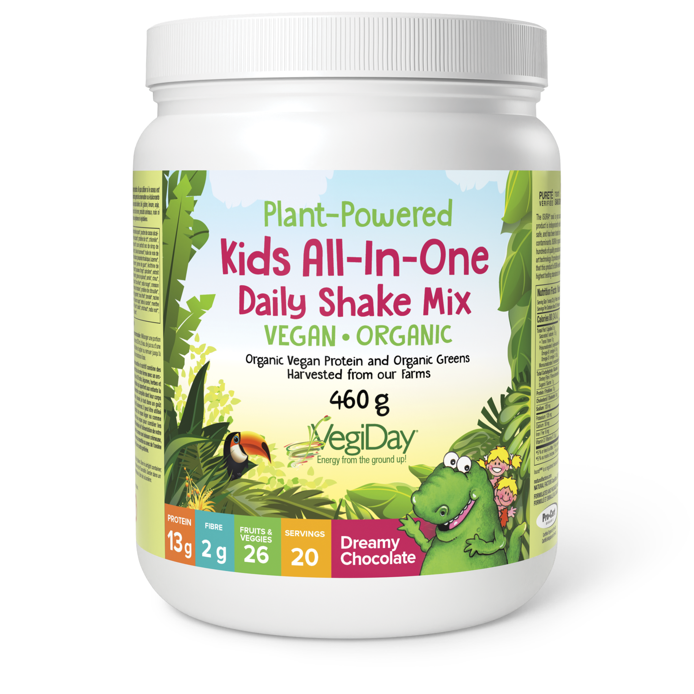 VegiDay Kids All-In-One Shake Mix, Dreamy Chocolate, 460g