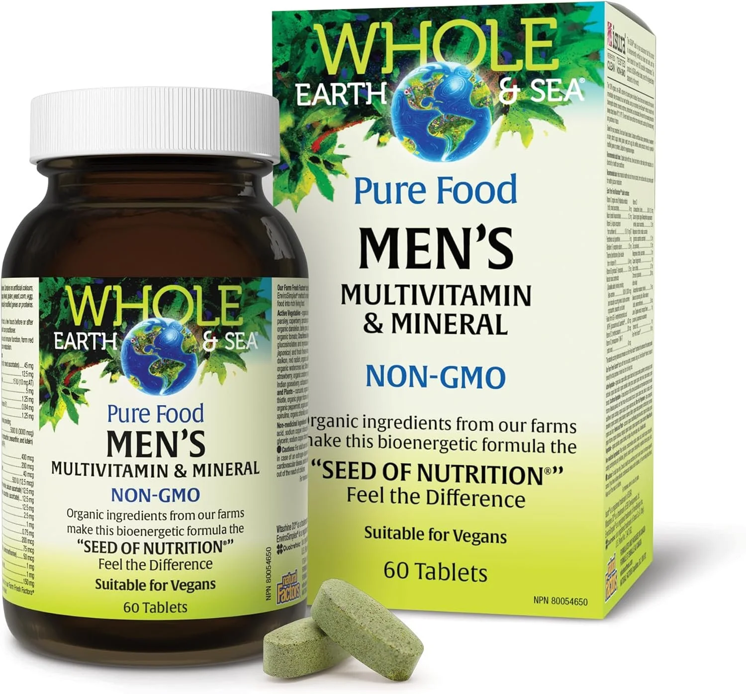 Whole Earth & Sea Pure Food Men's Multivitamin & Mineral, 60 tablets