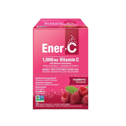Ener-C Multivitamin Drink Mix – 1,000 mg Vitamin C, 30 Packets, Raspberry