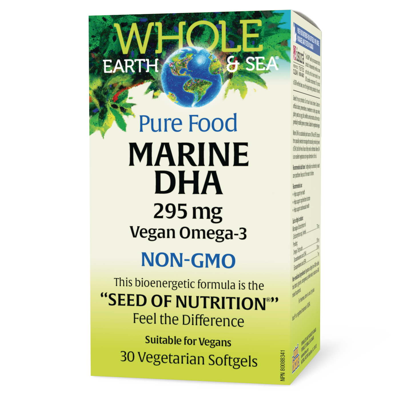 Whole Earth & Sea Pure Food Marine DHA - 30 Veggie Softgels