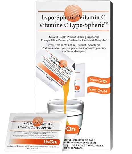 LivOn Labs Lypo-Spheric Vitamin C – 1000 mg, 30 Packets