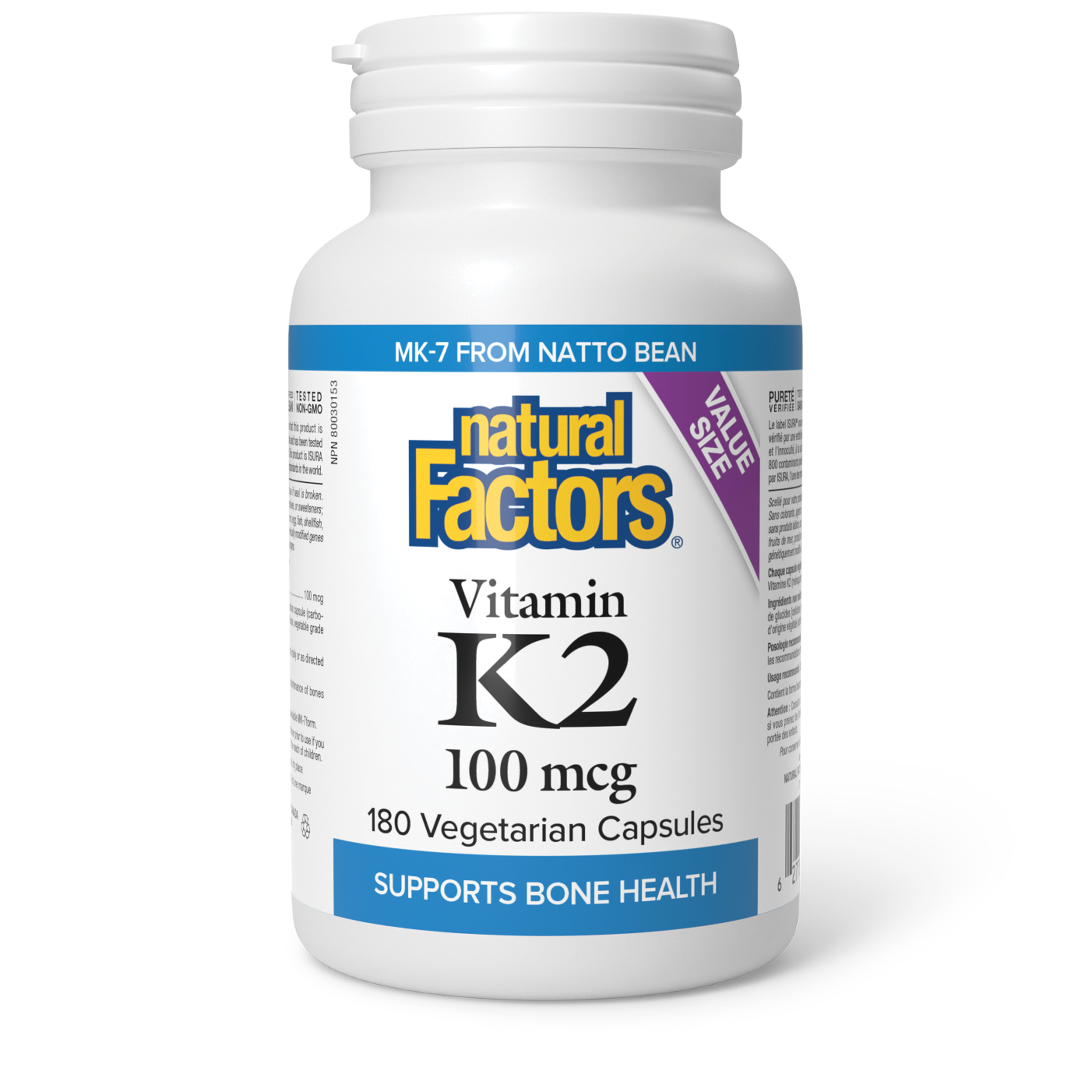 Natural Factors Vitamin K2 100 mcg, 180 VCaps