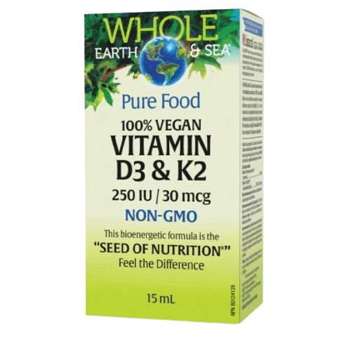 Whole Earth & Sea Pure Food 100% Vegan Vitamin D3 & K2