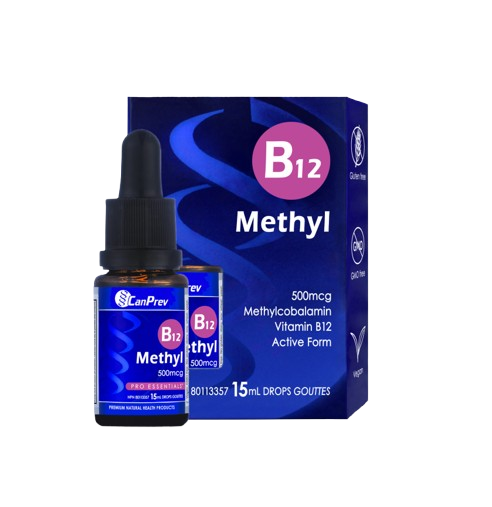CanPrev B12 Methyl 500 mcg Drops – Blueberry, 15ml