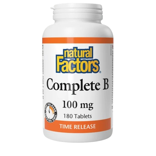 Natural Factors Complete B Timed Release 100 mg, 180 Tabs