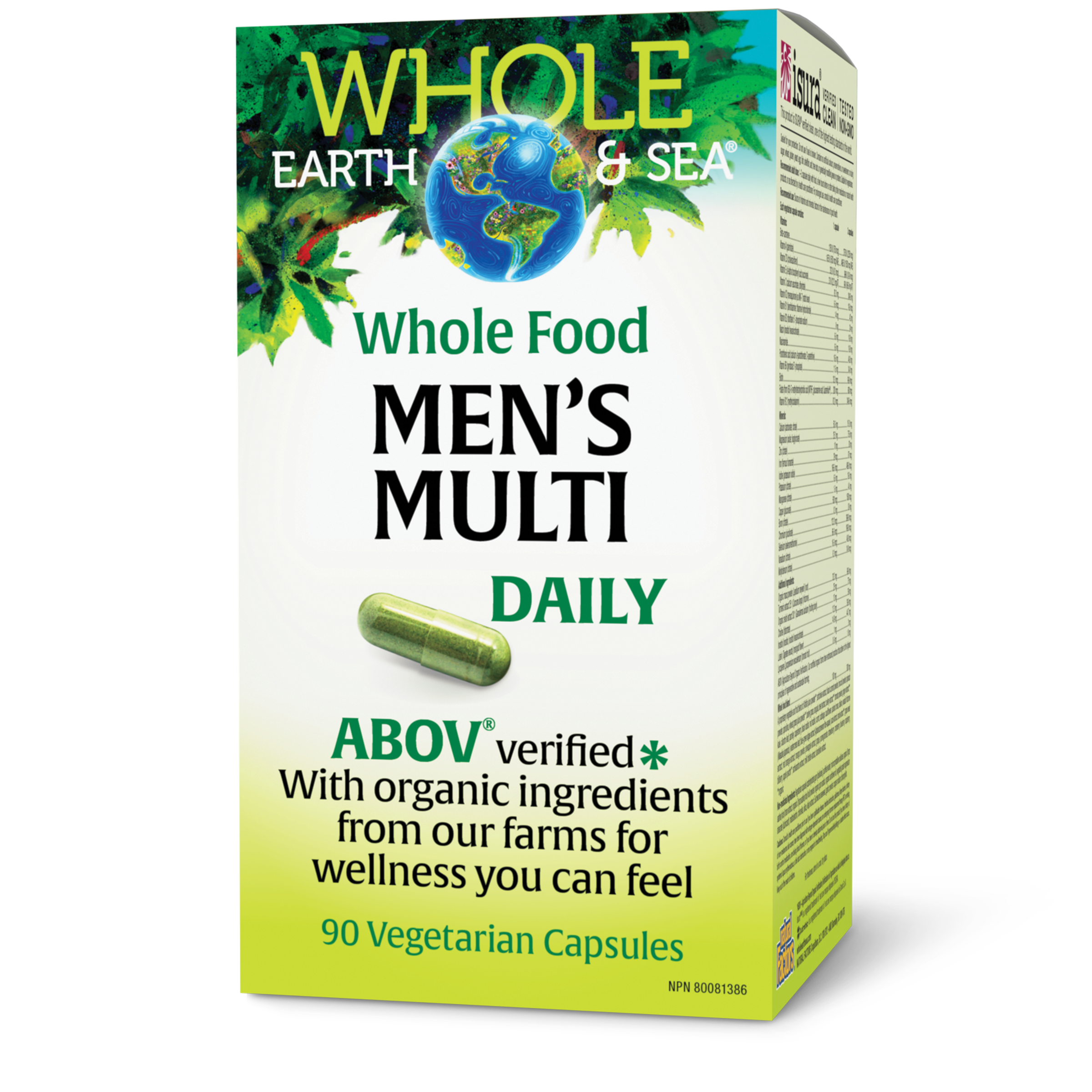 Whole Earth & Sea Pure Food Men's Multivitamin & Mineral, 90 Vegetarian Capsules