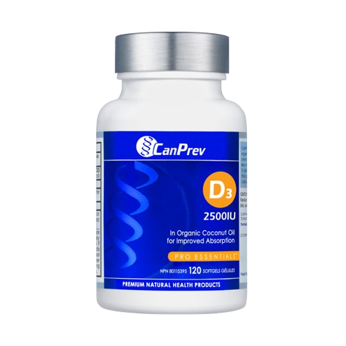 CanPrev D3 2500 IU – MCT Base, 120 softgels