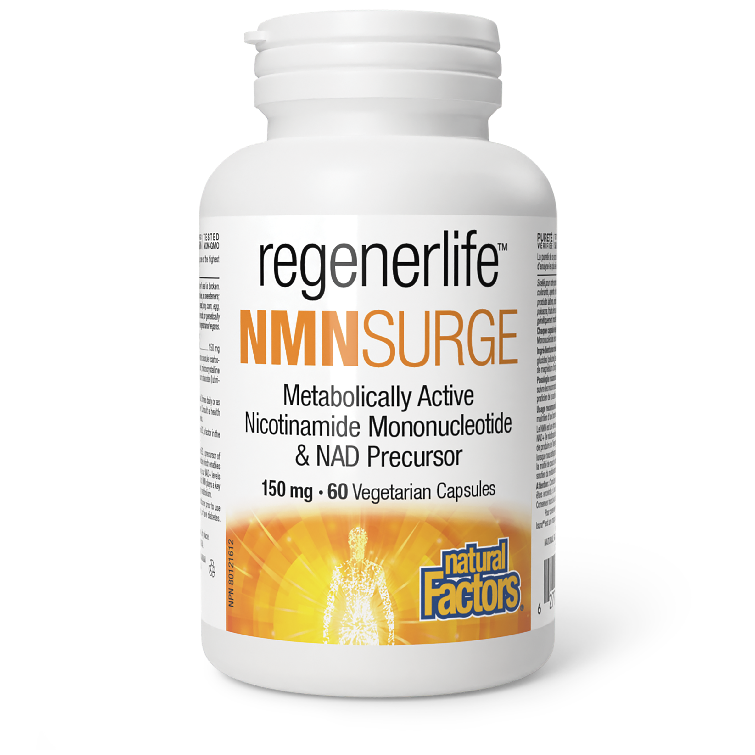 Natural Factors Regenerlife NMN Surge 150mg, 60 vcaps