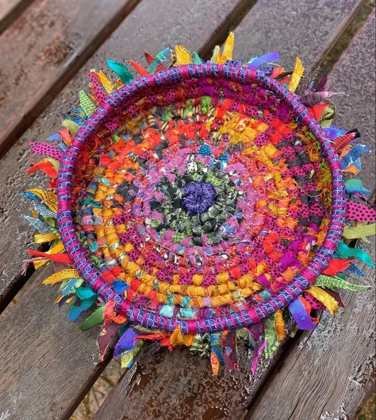 Coil Basket with Recycled Materials