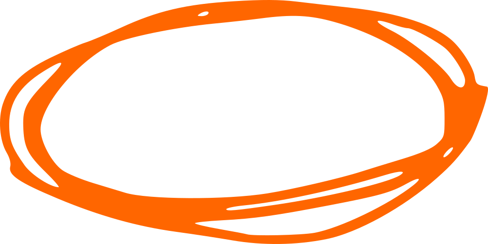 An orange oval shape with black interior, resembling a stylized basket or hoop, the offer is for $50 off when you book a job