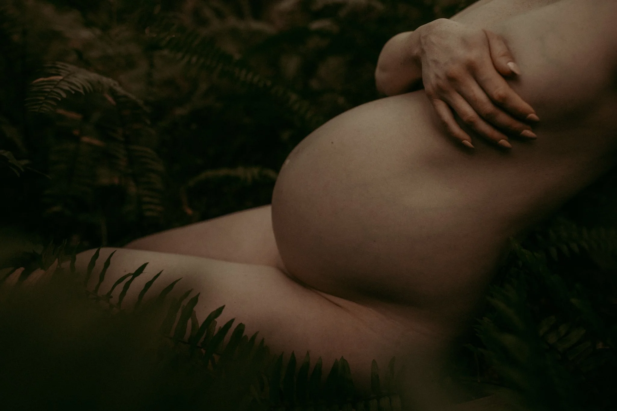 Fine Art Maternity Session | The Jupiter, Fl Fern Forest Editorial