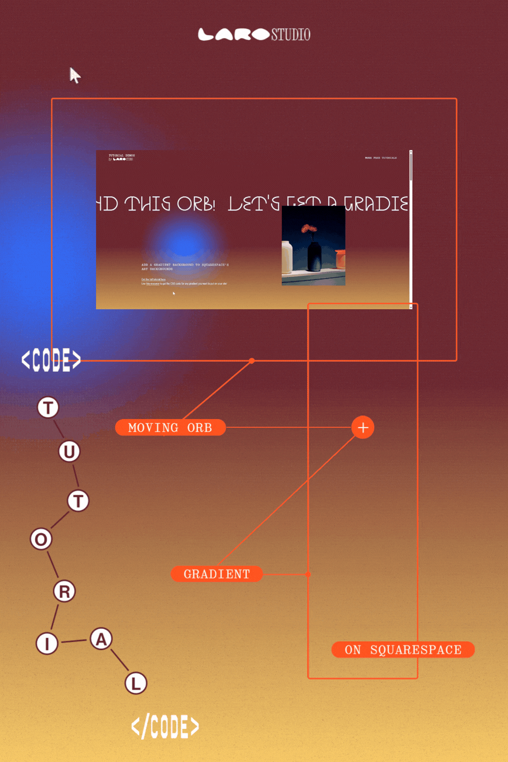 How to add a gradient to the Squarespace moving orb effect
