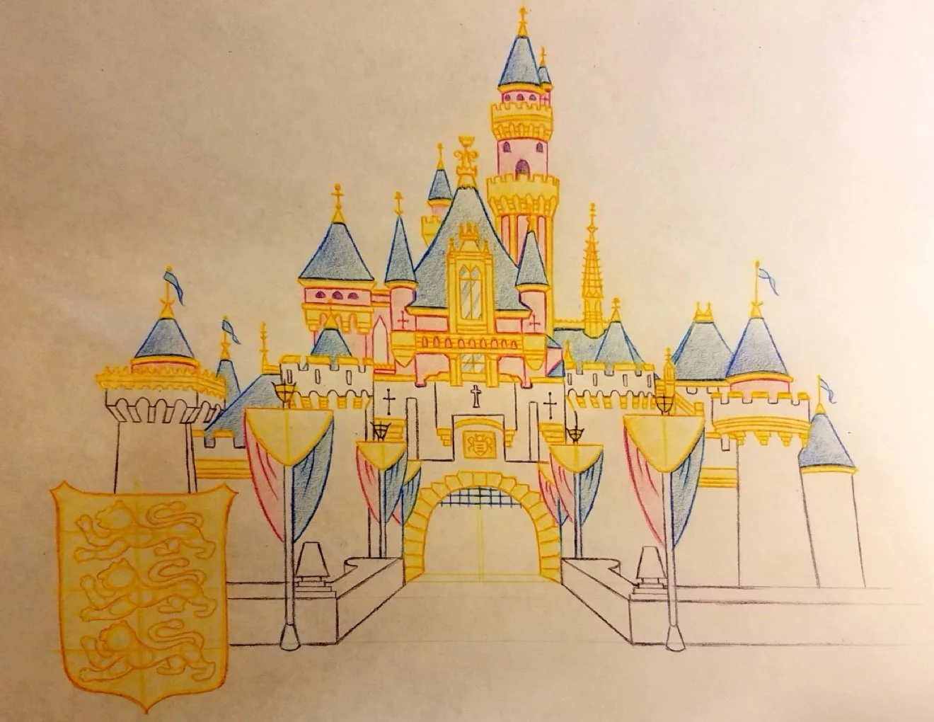 Disneyland castle sketch
