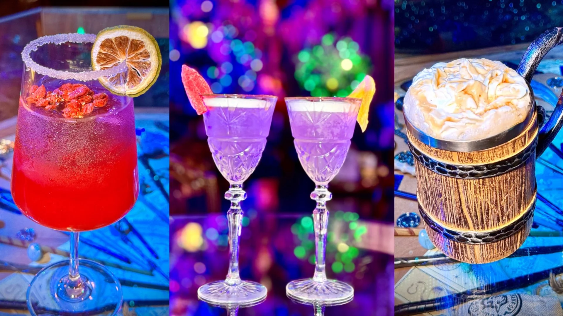 Mouth watering displays of Elixir's drinks.