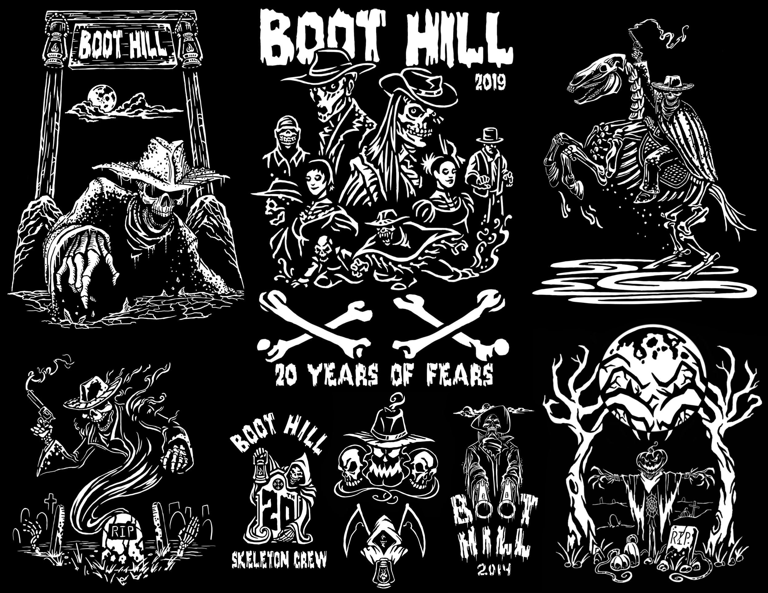 Boot Hill Home Haunt illustration logo design
