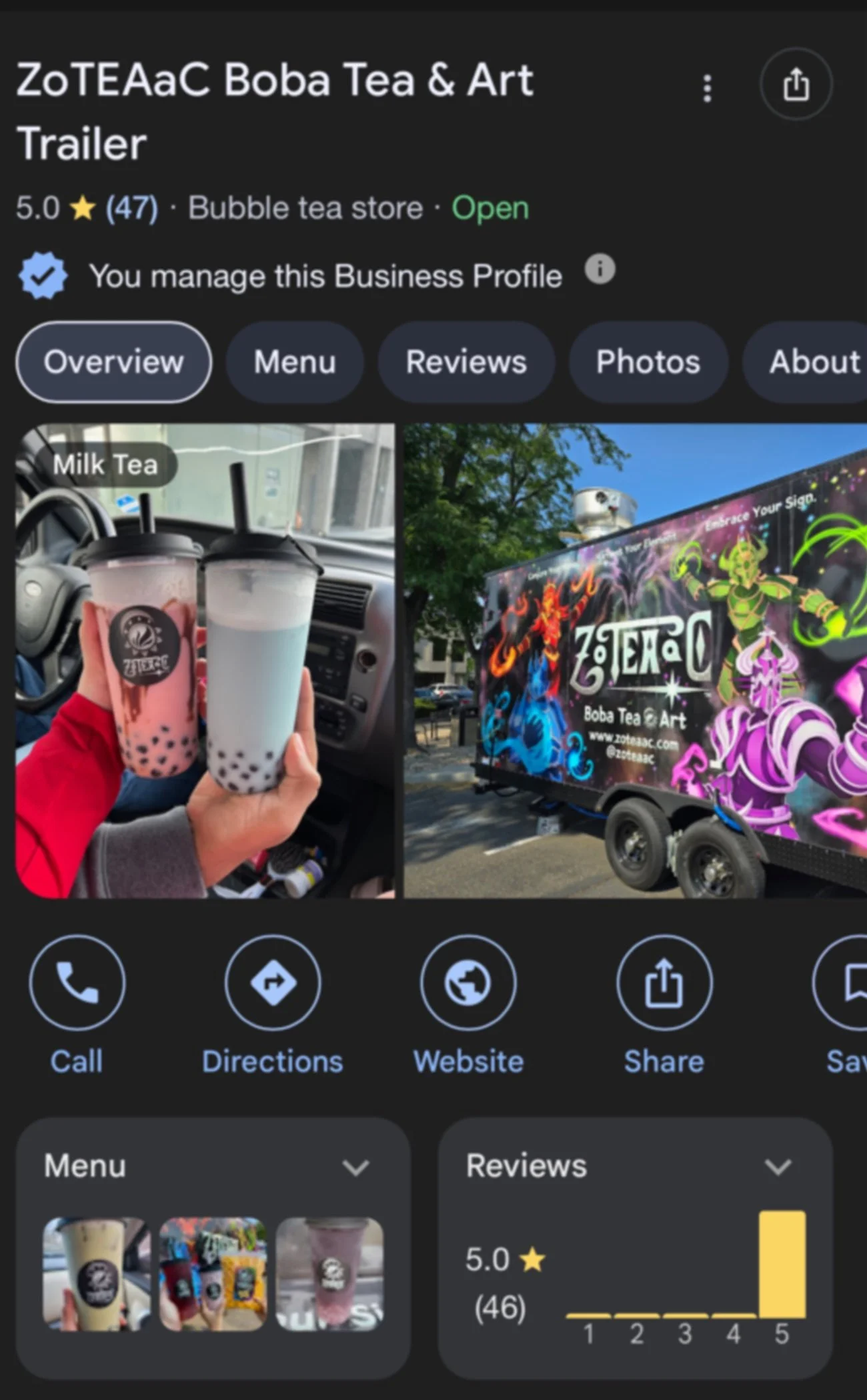 ZOTEAAC's 5 star reviews on Google.