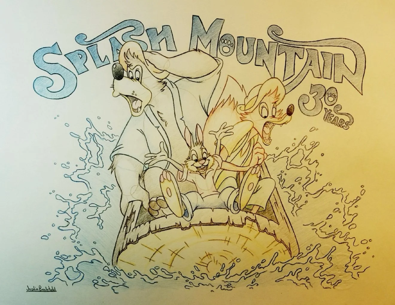 Splash Mountain 30 years Attraction Sketch