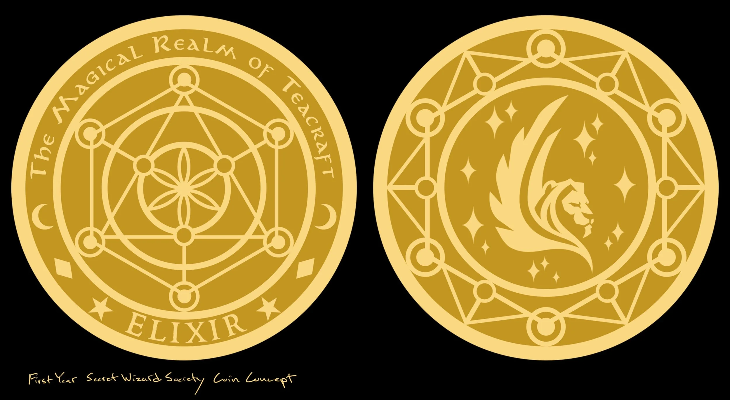 1st year collectible VIP medallion art design.