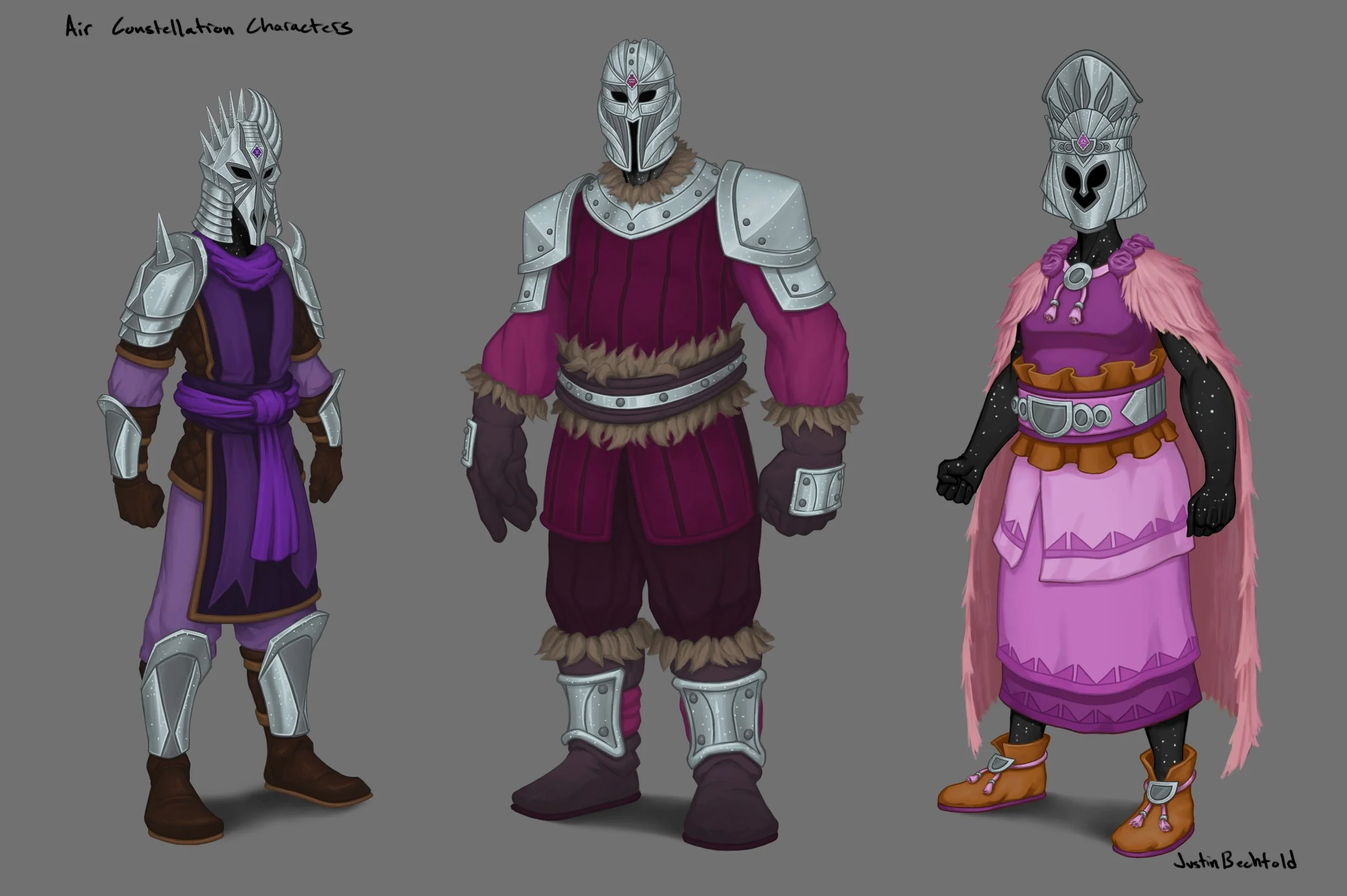 Character design of the Air constellation champions.