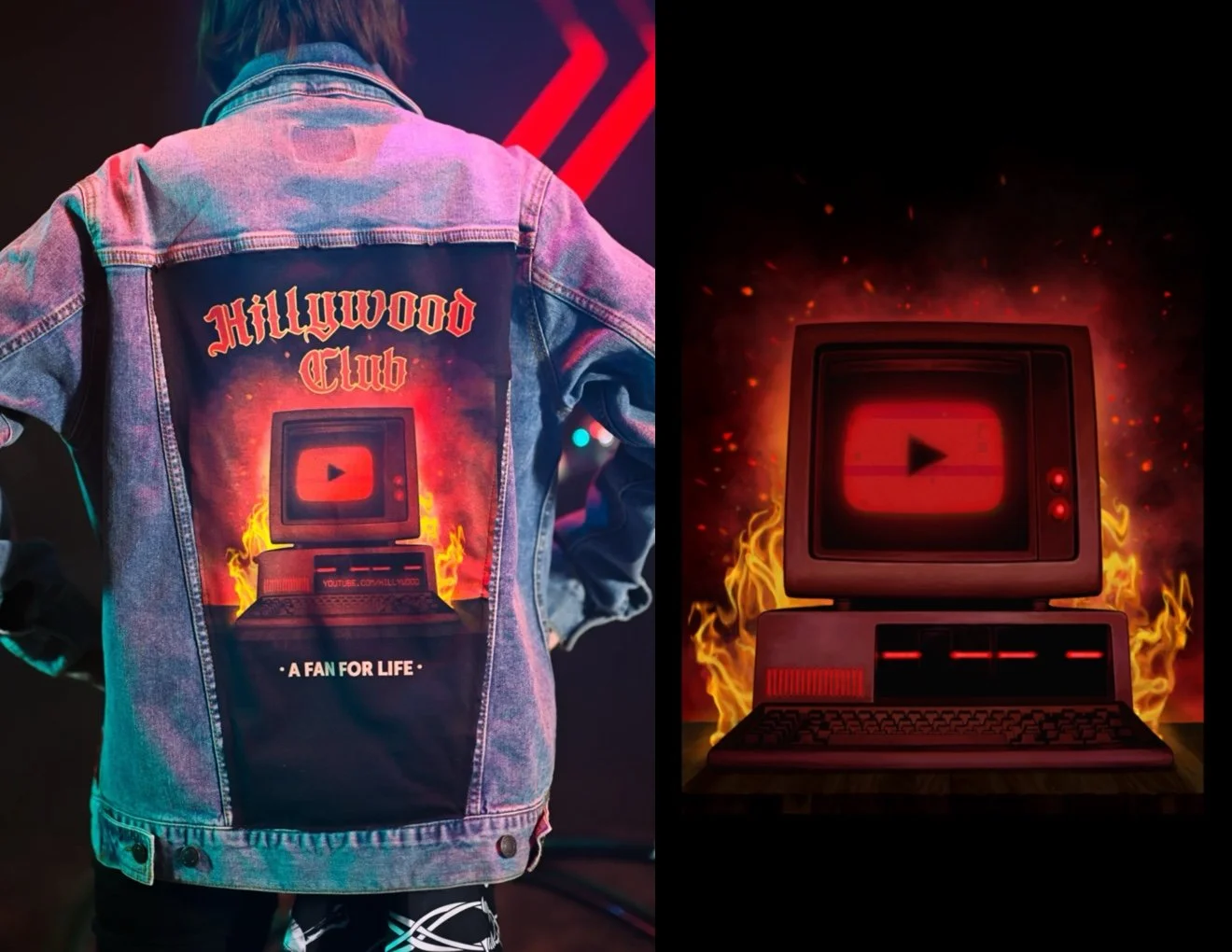 Hillywood Collectible Parody Jacket Merch with Youtube Illustration design.