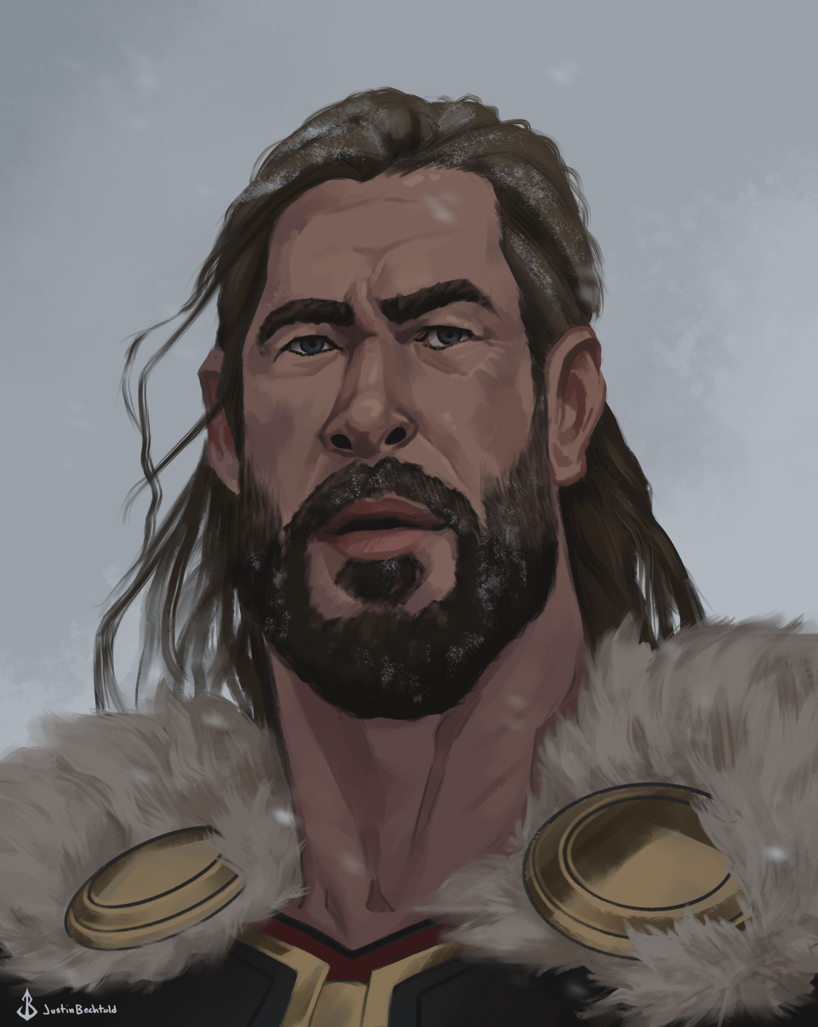 Marvel Thor Portrait painting fan art