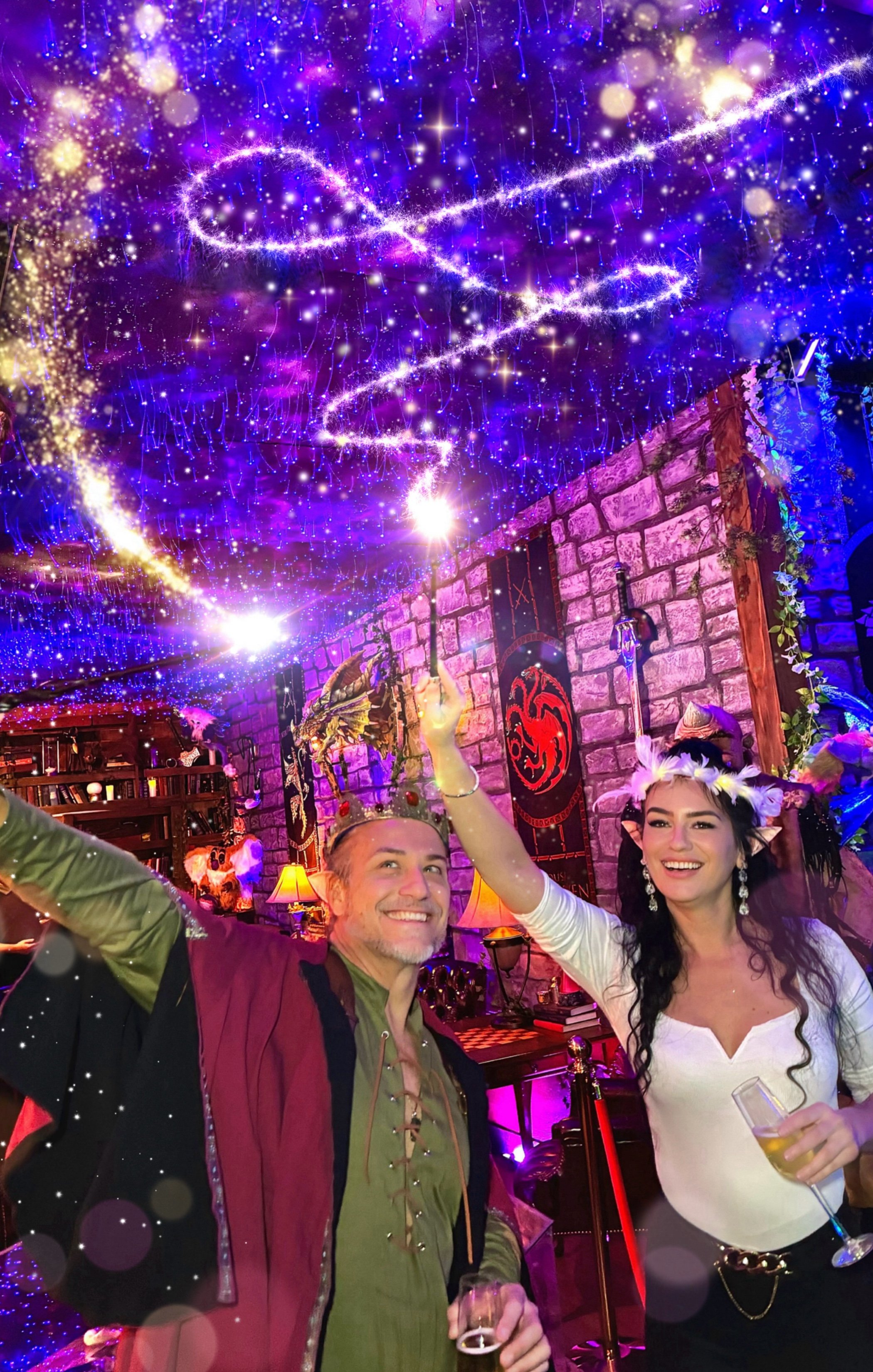 An elven King and Queen creating magic at Elixir.