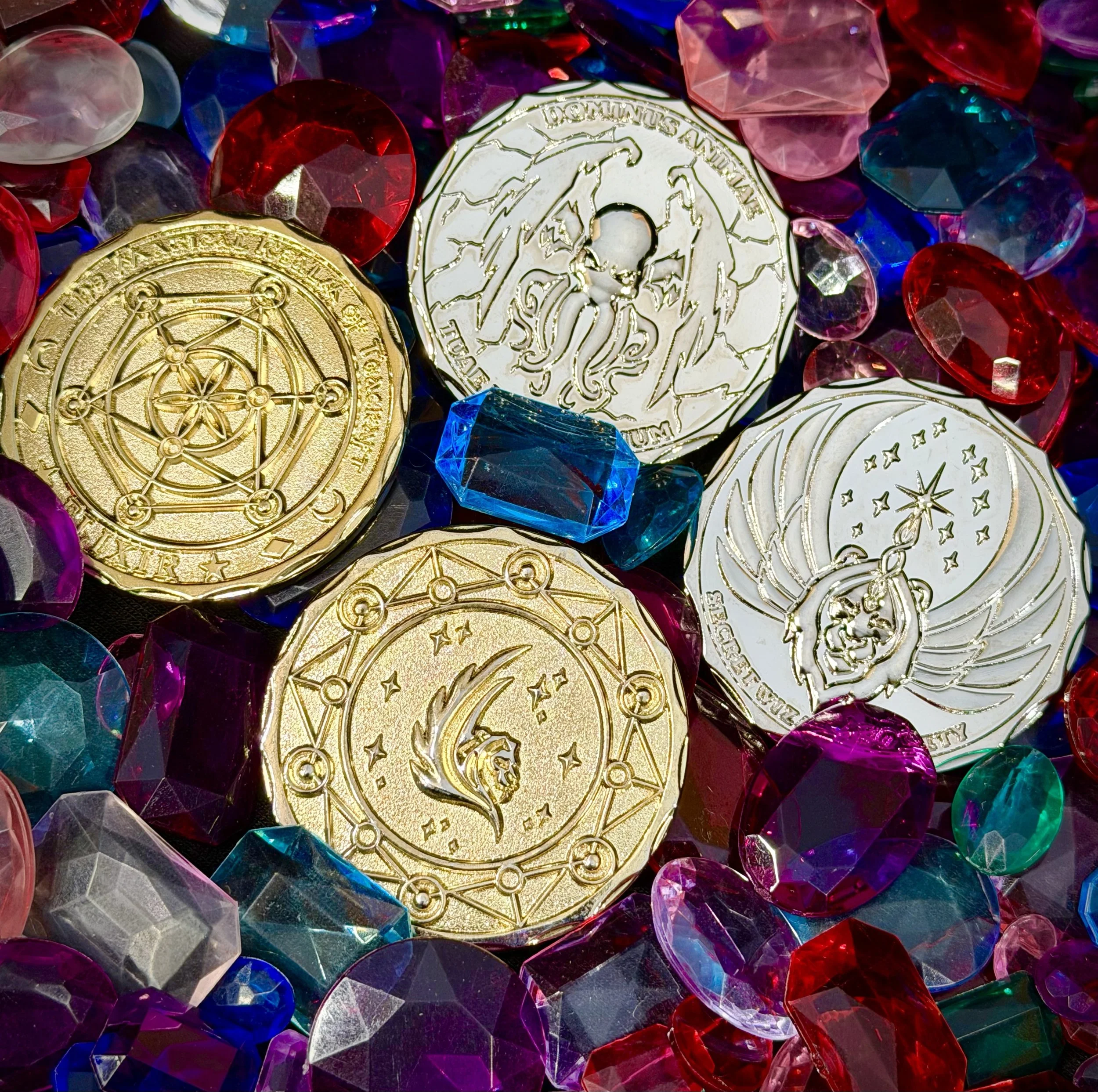 Display of collectible VIP medallion for 1st and 2nd year at Elixir.