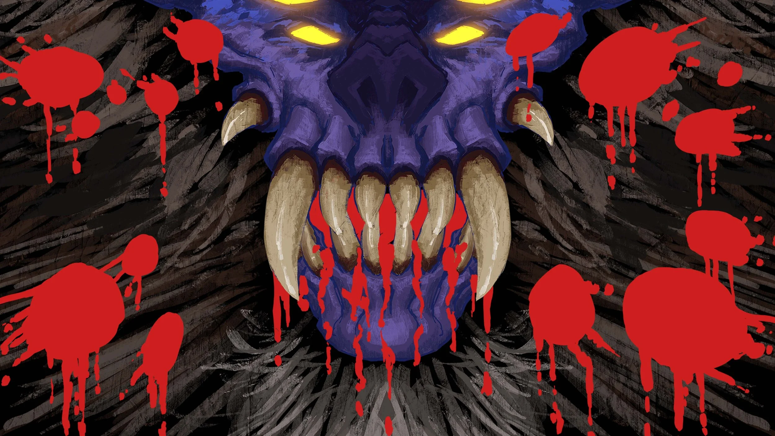 Credit Sequence: Monster biters Lennexe Films logo. Blood splatter effect.