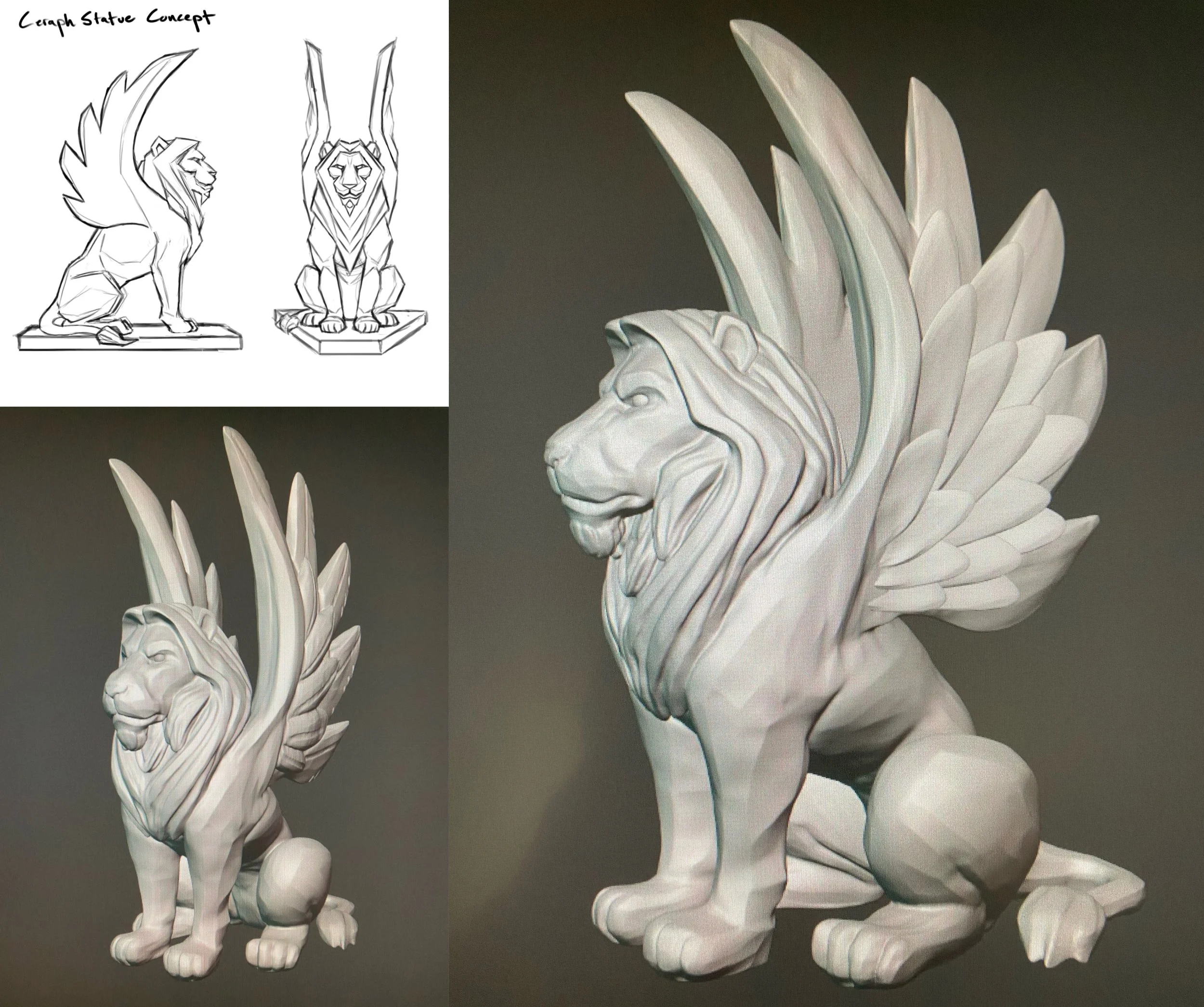 Concept Design of Ceraph. 3d Model sculpt.
