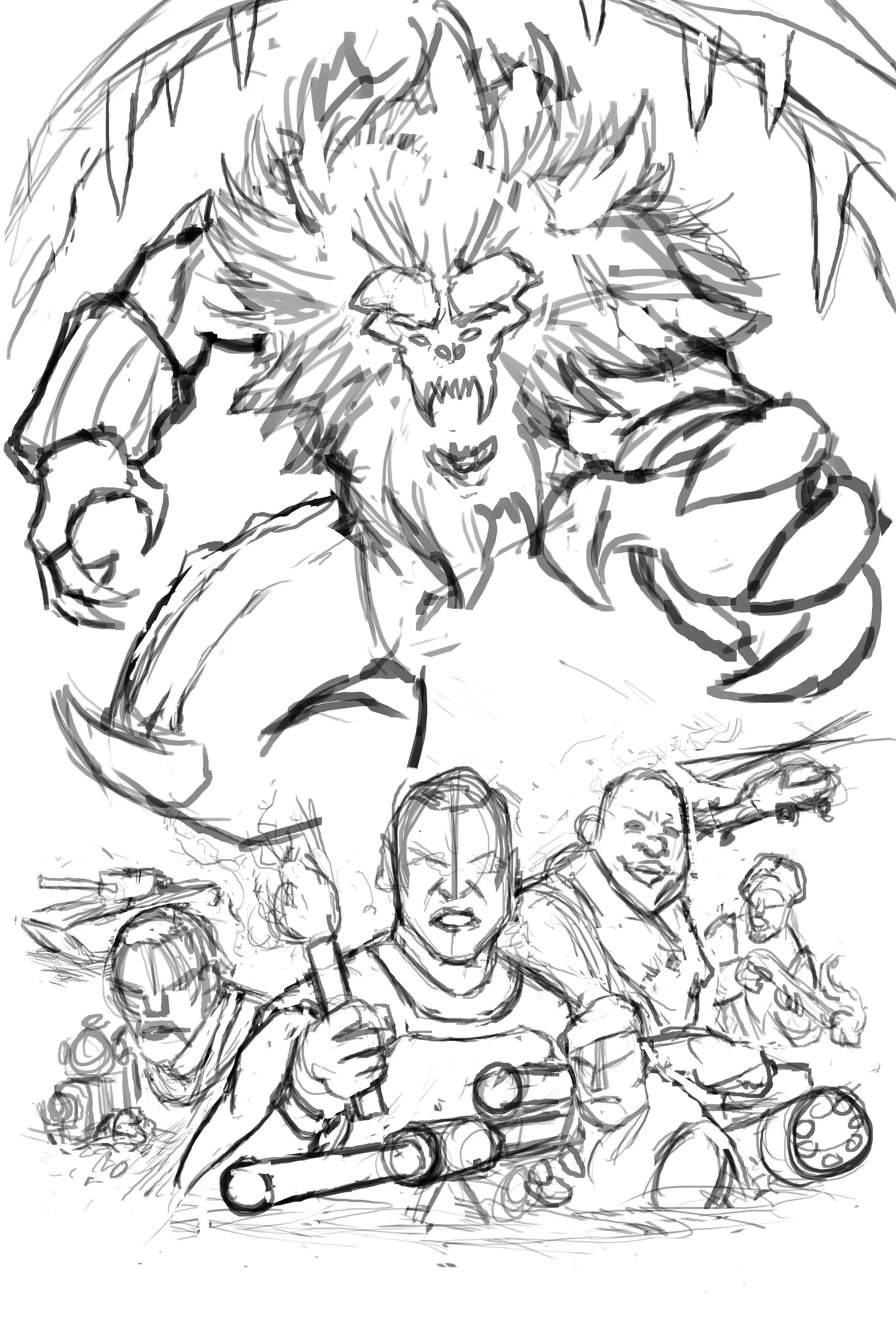 Refined Sketch of the Prey Poster