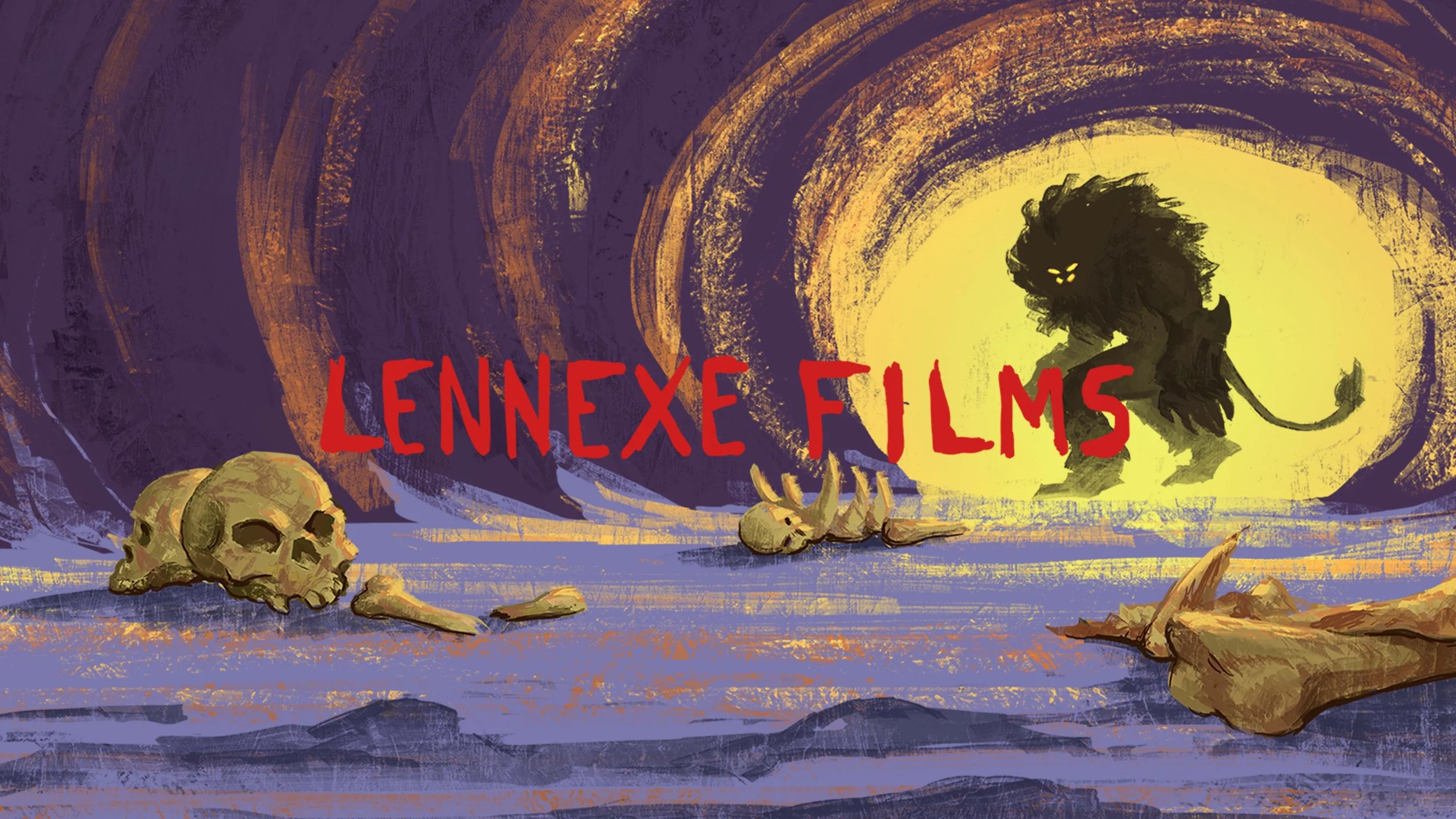 Credit sequence: Lennexe Films reveal and monster silhouette.
