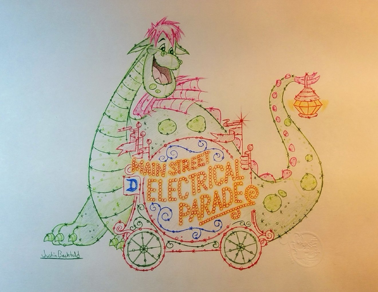 Electrical Parade float sketch