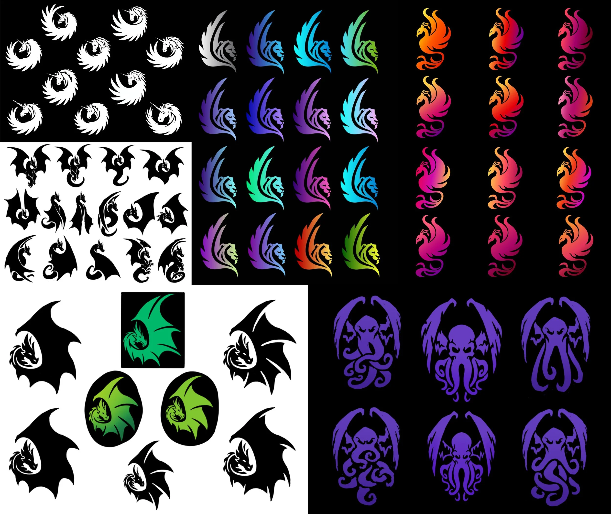 Logo Design Process and variations. Sketches.