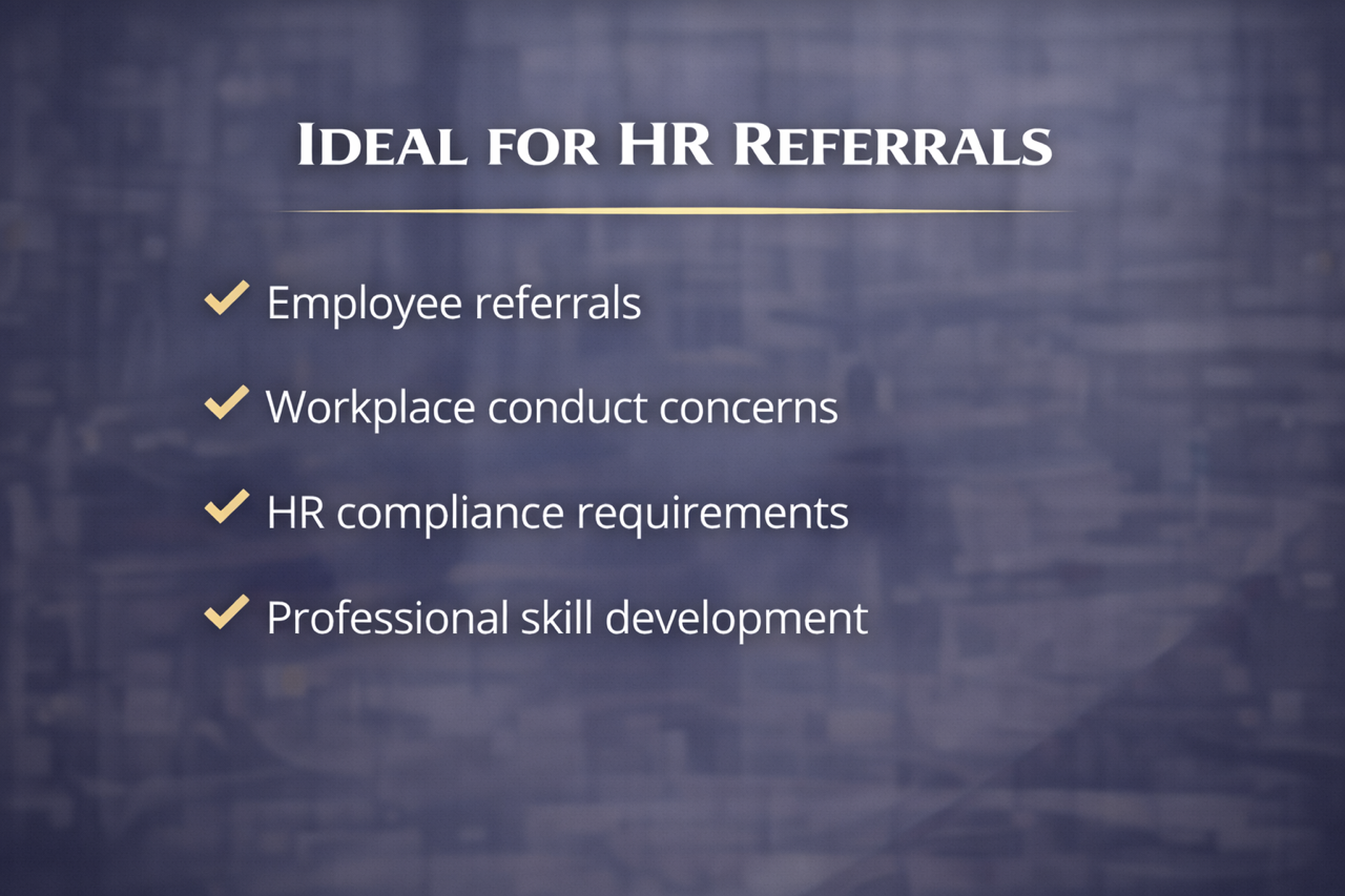 HR-Approved Employee Referrals for Workplace Conduct and Compliance Requirements.