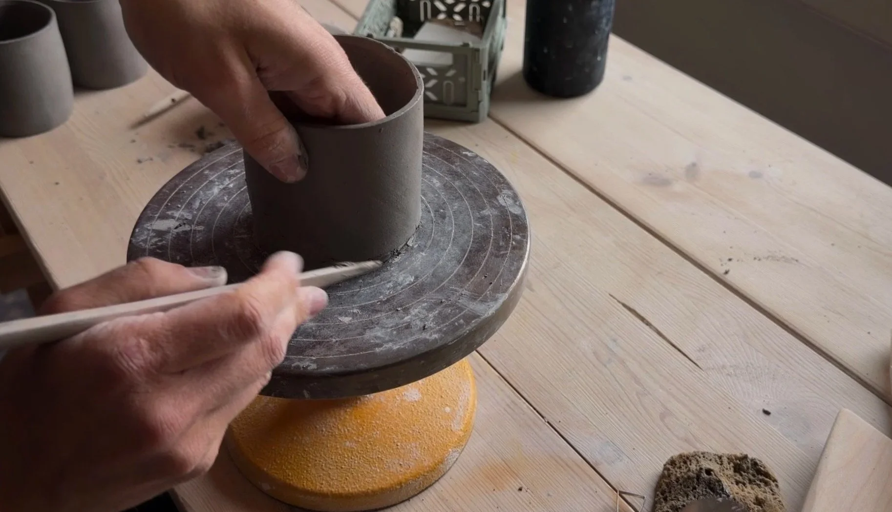 hand build cup work in progress