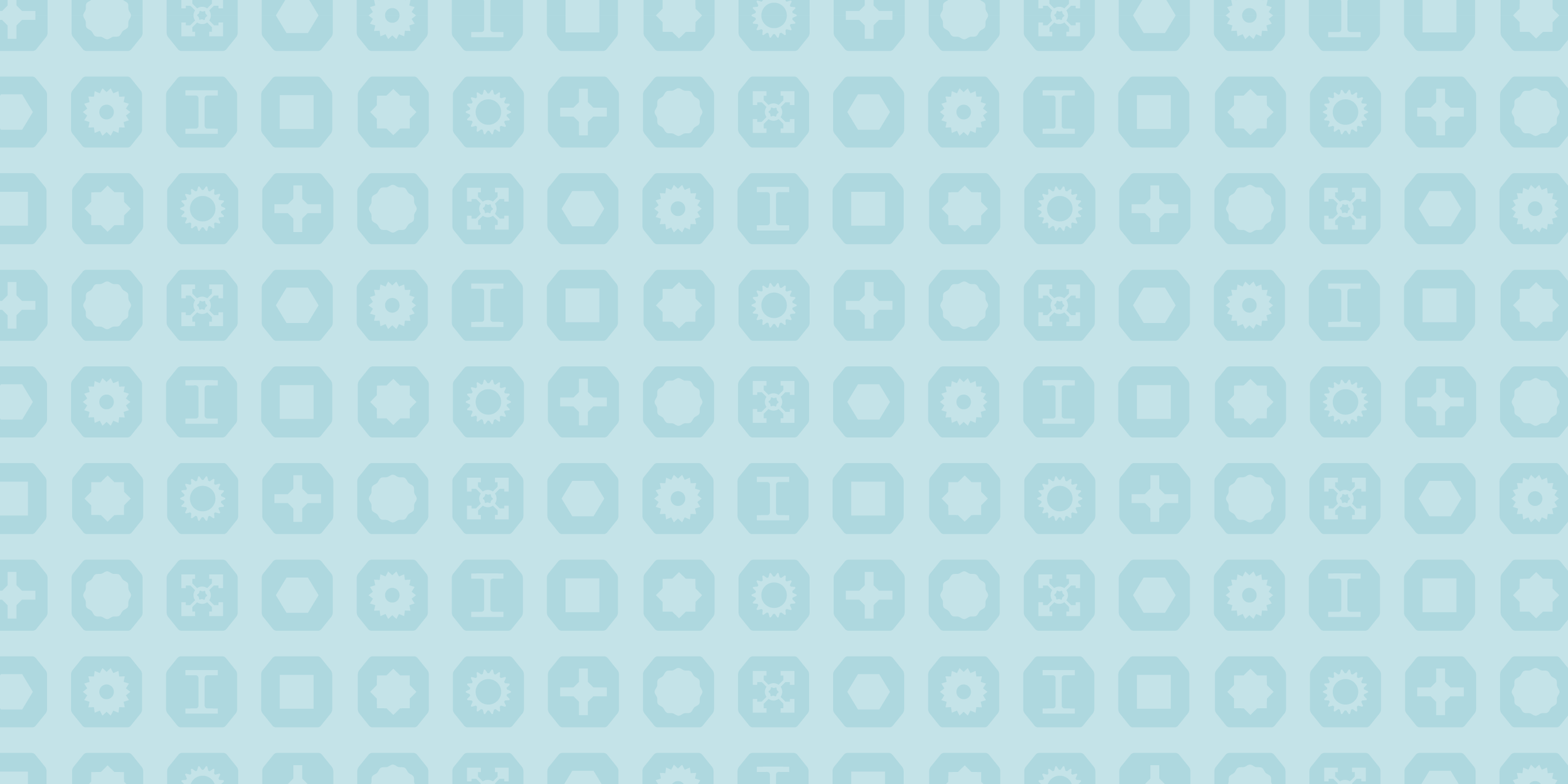 A blue custom pattern created from industrial iconography.