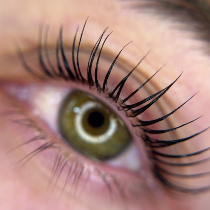 Lash lift and tint natural curl result – Lehi Utah.