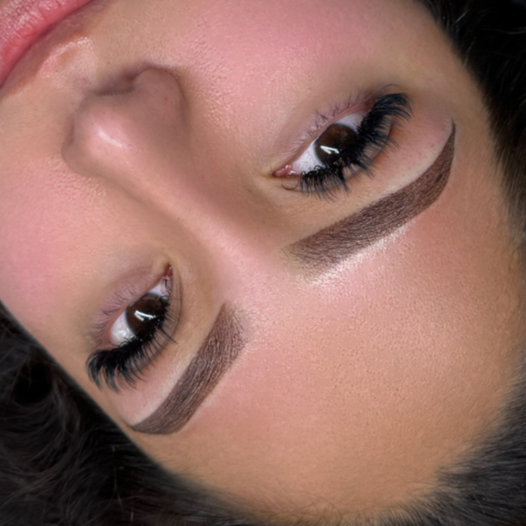 Ombre powder brows results on client in Lehi Utah.