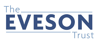 Logo of The Eveson Trust with blue and gray text
