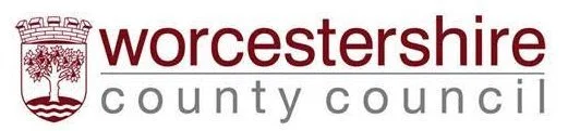 Worcestershire County Council logo with a shield and castles