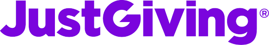 JustGiving logo in purple text