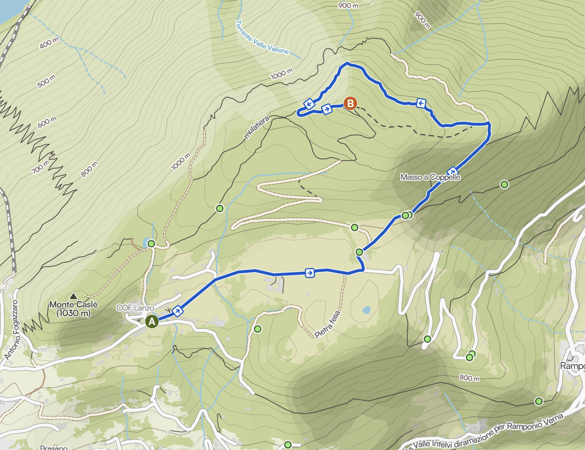 813 - Parcheggio Clinica COF - Cascina Bortoletto - Monte Pinzernone
