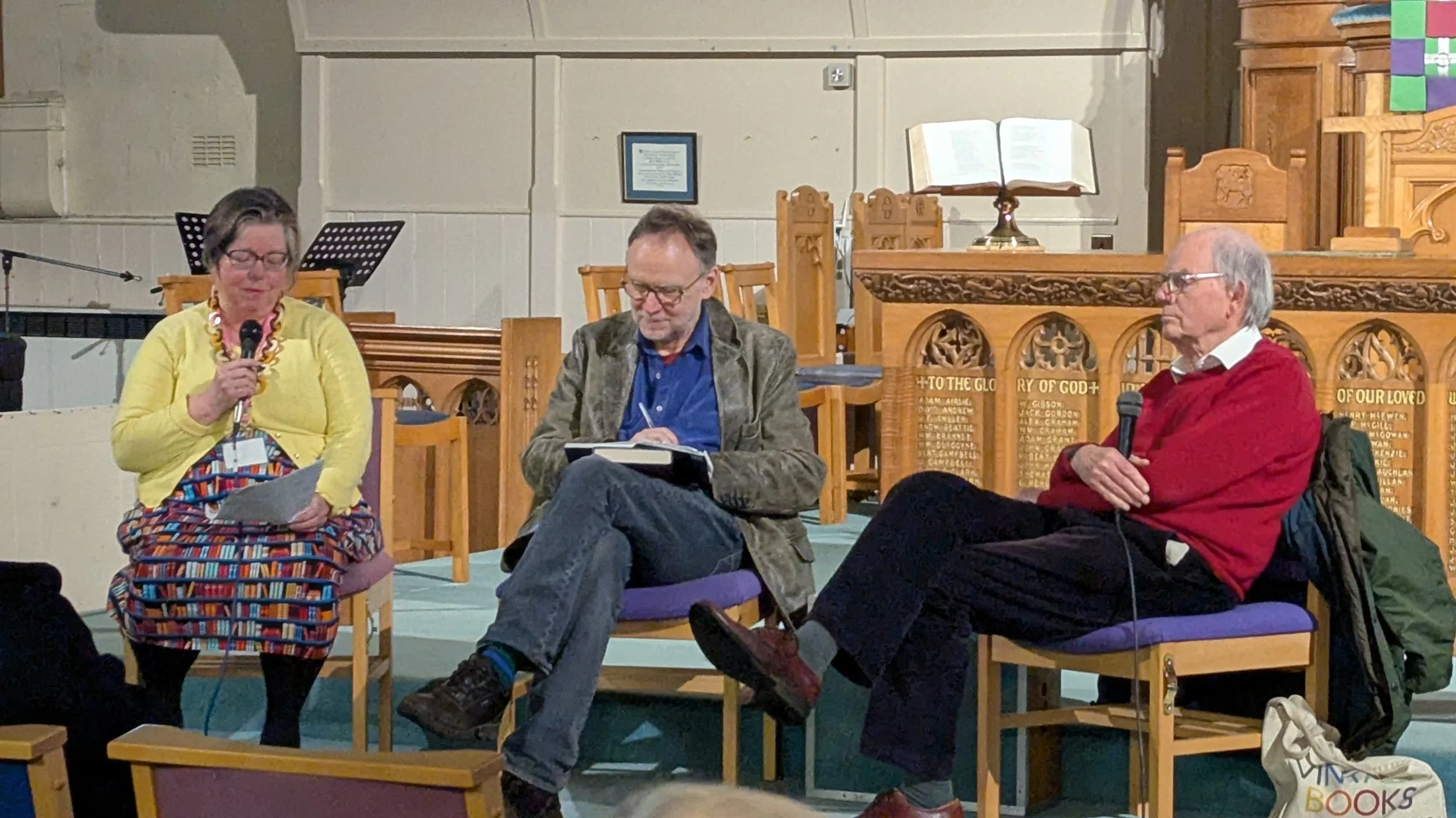 Chris Mullin with Gerry Hassan and Rosie Illett