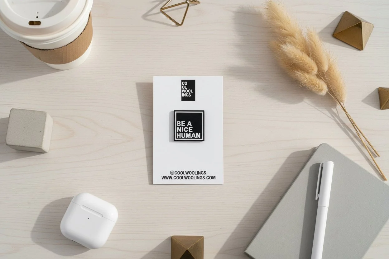 'Be A Nice Human' Pin Badge
