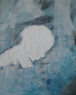 Abstract painting expressing sadness